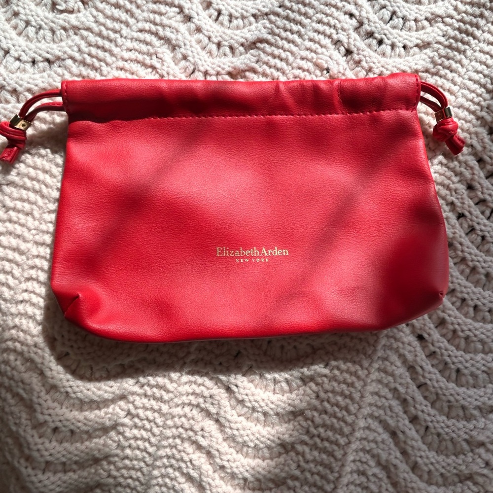 Elizabeth Arden Red Cosmetic Bag with Drawstring Closure